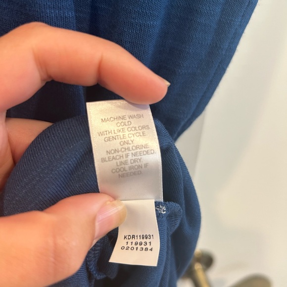 J Jill women's Size M short sleeve Teal Color Pull On Shirt Dress Button Detail - Picture 5 of 10